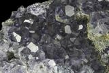 Purple Fluorite Crystals with Quartz - China #98766-1